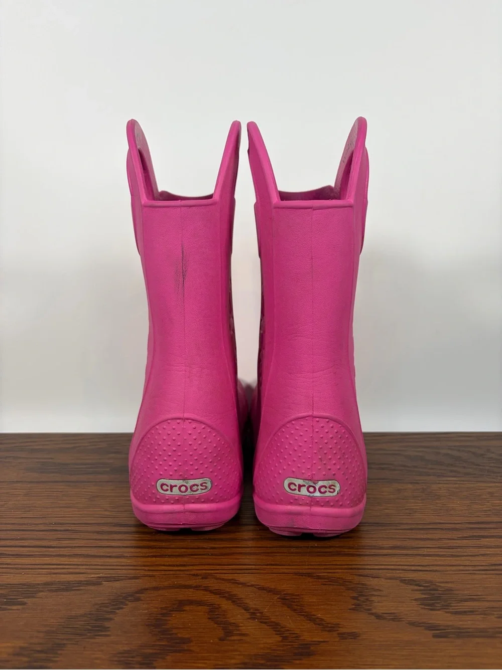 Crocs Kids Handle It Pink Rain Boots Size J3 Waterproof Lightweight Pull-On